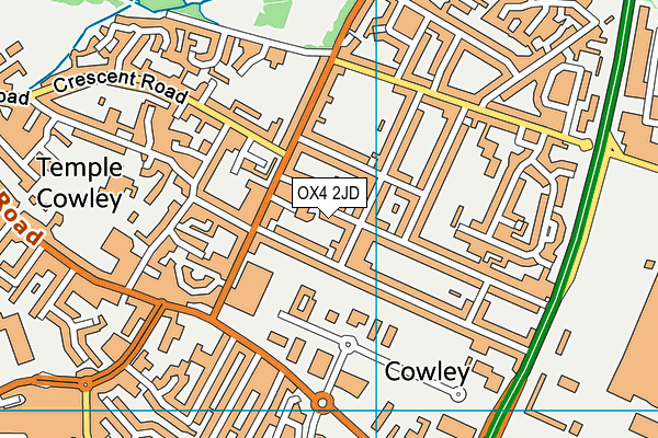 OX4 2JD map - OS VectorMap District (Ordnance Survey)