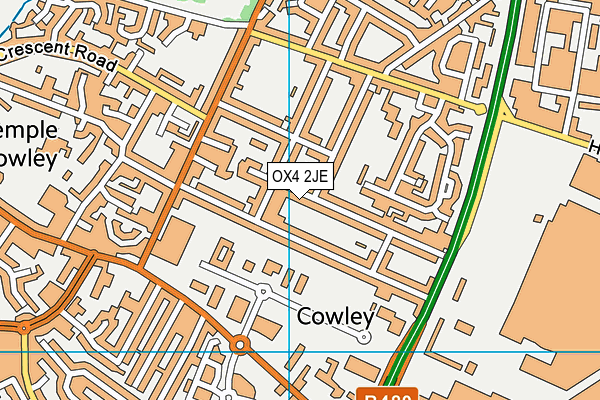 OX4 2JE map - OS VectorMap District (Ordnance Survey)