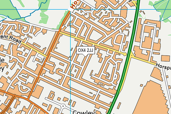 OX4 2JJ map - OS VectorMap District (Ordnance Survey)