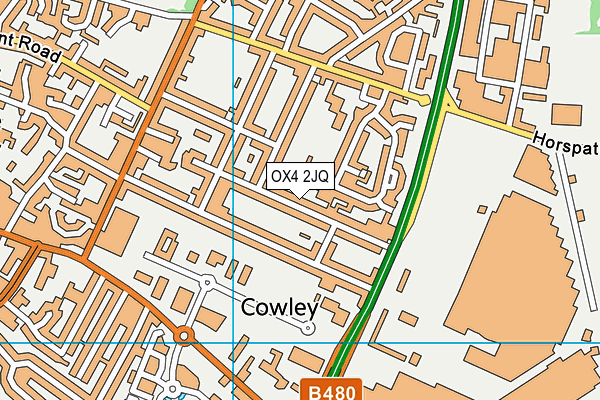 OX4 2JQ map - OS VectorMap District (Ordnance Survey)