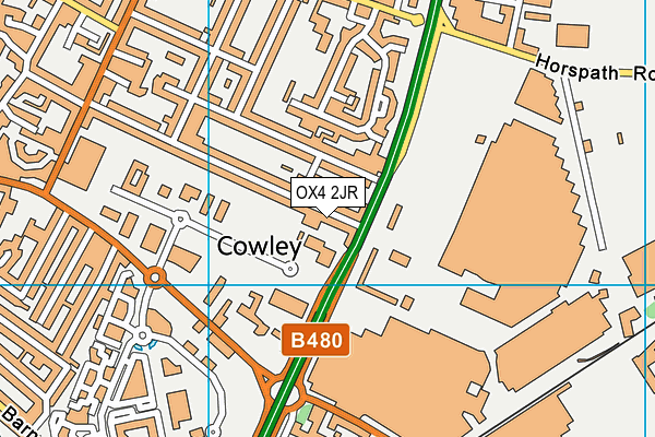 OX4 2JR map - OS VectorMap District (Ordnance Survey)