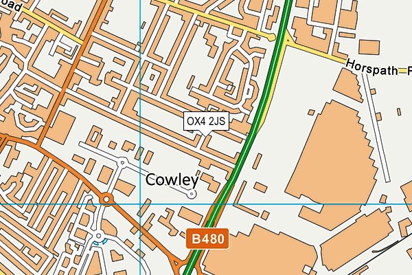 OX4 2JS map - OS VectorMap District (Ordnance Survey)