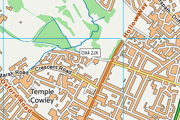 Tyndale Community School map (OX4 2JX) - OS VectorMap District (Ordnance Survey)