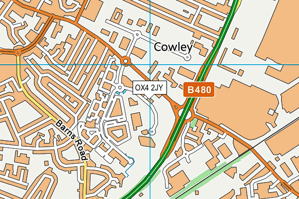 David Lloyd (Oxford) map (OX4 2JY) - OS VectorMap District (Ordnance Survey)