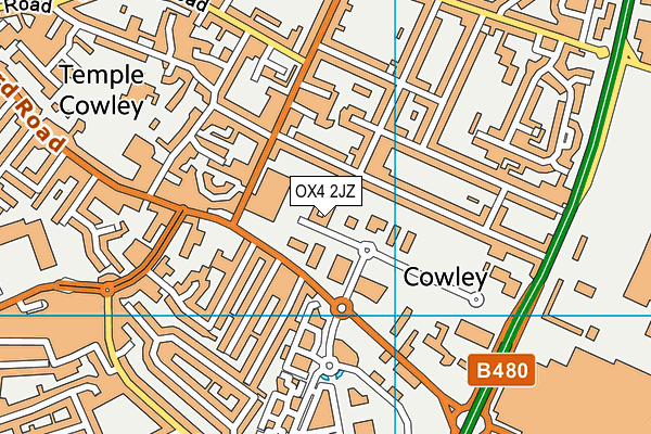 OX4 2JZ map - OS VectorMap District (Ordnance Survey)