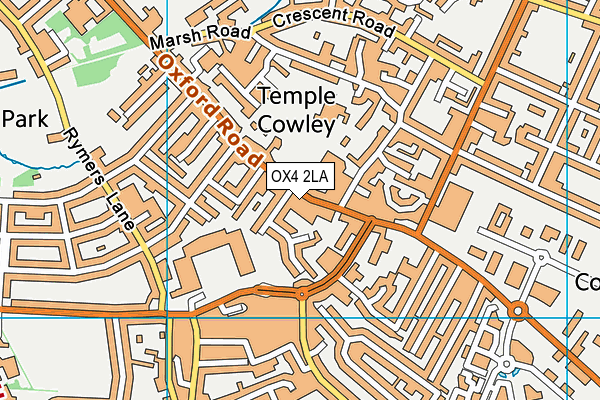 OX4 2LA map - OS VectorMap District (Ordnance Survey)