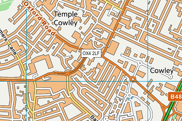 OX4 2LF map - OS VectorMap District (Ordnance Survey)