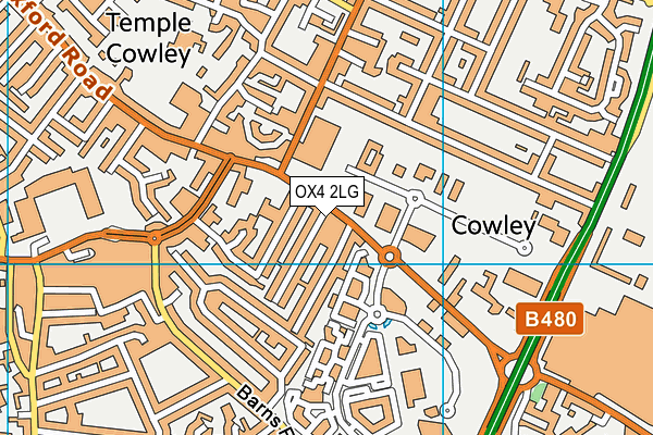 OX4 2LG map - OS VectorMap District (Ordnance Survey)