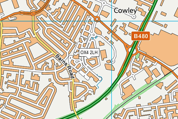 OX4 2LH map - OS VectorMap District (Ordnance Survey)