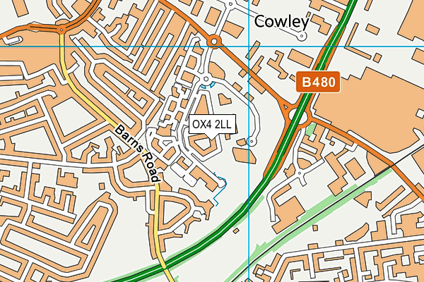 OX4 2LL map - OS VectorMap District (Ordnance Survey)