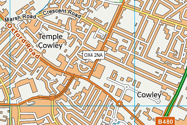 OX4 2NA map - OS VectorMap District (Ordnance Survey)