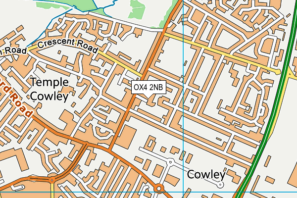 OX4 2NB map - OS VectorMap District (Ordnance Survey)