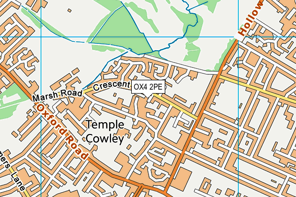 OX4 2PE map - OS VectorMap District (Ordnance Survey)