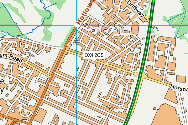 OX4 2QS map - OS VectorMap District (Ordnance Survey)