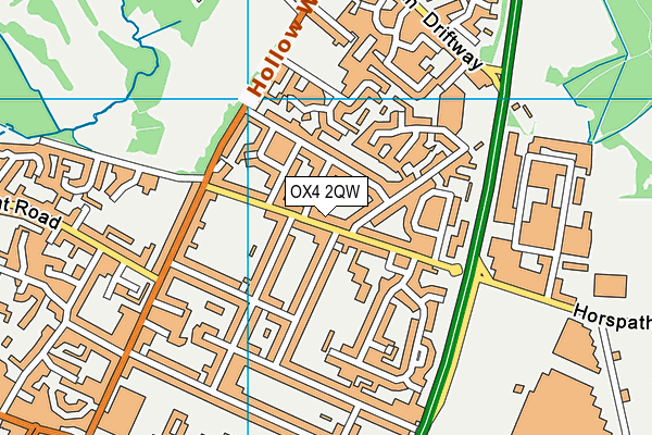 OX4 2QW map - OS VectorMap District (Ordnance Survey)