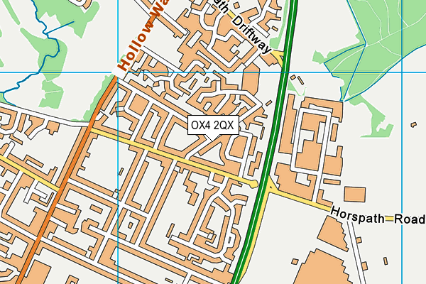 OX4 2QX map - OS VectorMap District (Ordnance Survey)