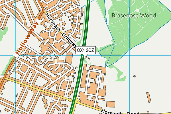 OX4 2QZ map - OS VectorMap District (Ordnance Survey)