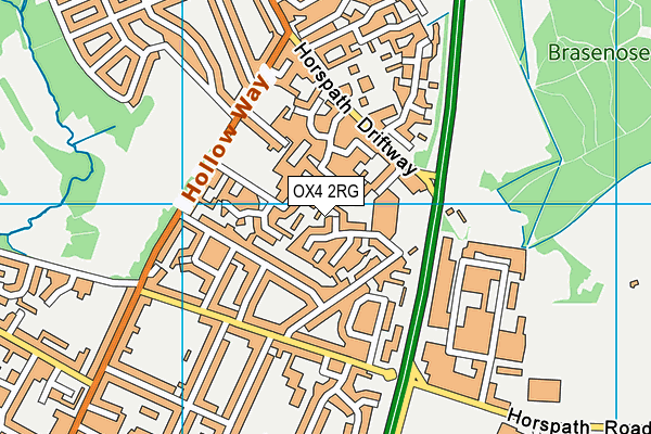 OX4 2RG map - OS VectorMap District (Ordnance Survey)