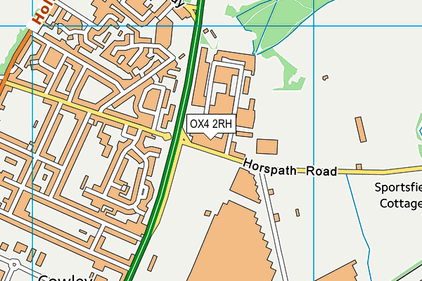 OX4 2RH map - OS VectorMap District (Ordnance Survey)