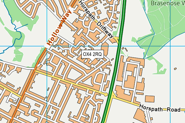 OX4 2RQ map - OS VectorMap District (Ordnance Survey)
