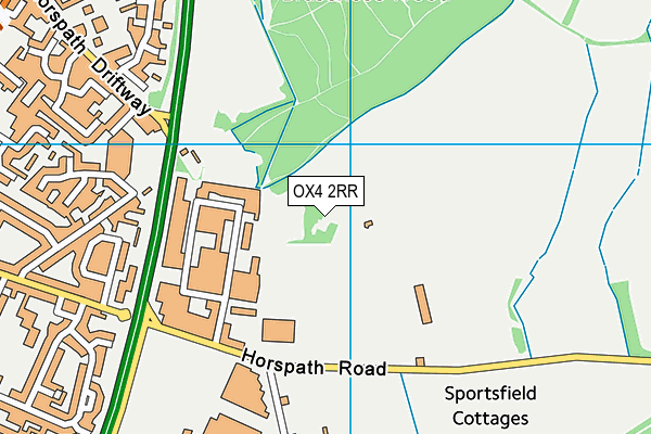 OX4 2RR map - OS VectorMap District (Ordnance Survey)