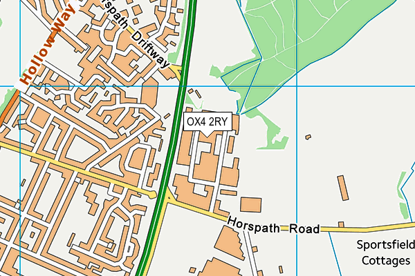 OX4 2RY map - OS VectorMap District (Ordnance Survey)