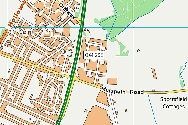 OX4 2SE map - OS VectorMap District (Ordnance Survey)