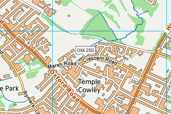 OX4 2SG map - OS VectorMap District (Ordnance Survey)