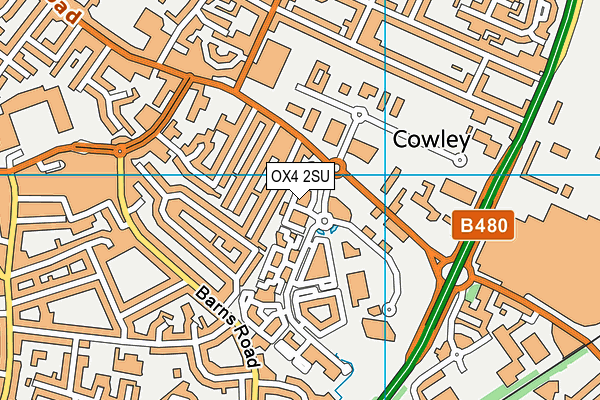 OX4 2SU map - OS VectorMap District (Ordnance Survey)