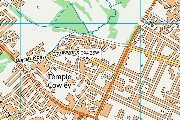 OX4 2SW map - OS VectorMap District (Ordnance Survey)