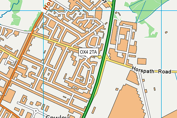 OX4 2TA map - OS VectorMap District (Ordnance Survey)