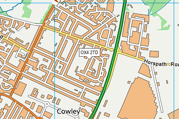 OX4 2TD map - OS VectorMap District (Ordnance Survey)