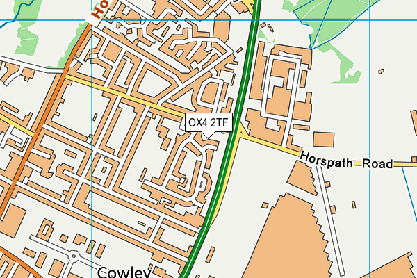 OX4 2TF map - OS VectorMap District (Ordnance Survey)