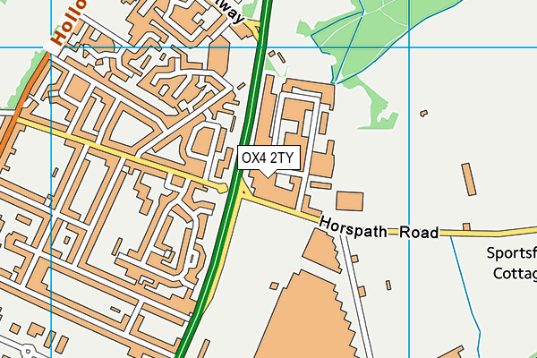 OX4 2TY map - OS VectorMap District (Ordnance Survey)