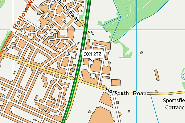 OX4 2TZ map - OS VectorMap District (Ordnance Survey)