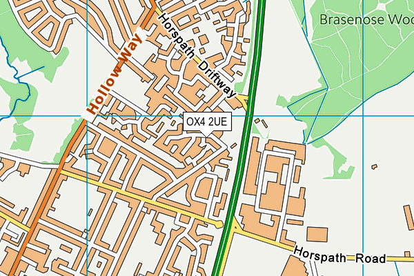 OX4 2UE map - OS VectorMap District (Ordnance Survey)