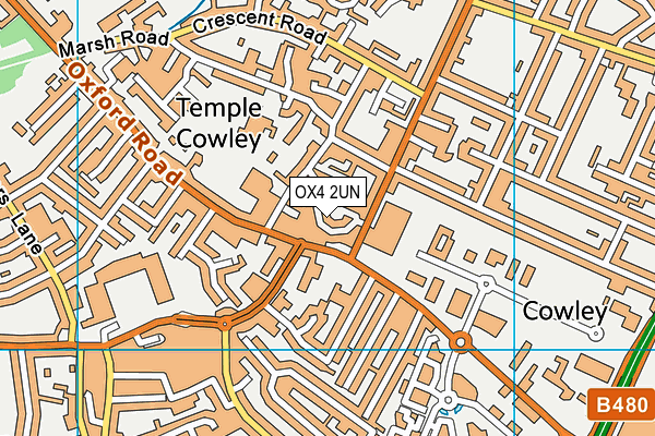 OX4 2UN map - OS VectorMap District (Ordnance Survey)