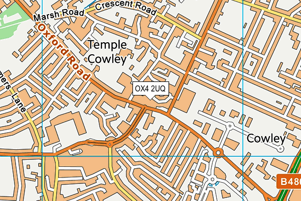 OX4 2UQ map - OS VectorMap District (Ordnance Survey)