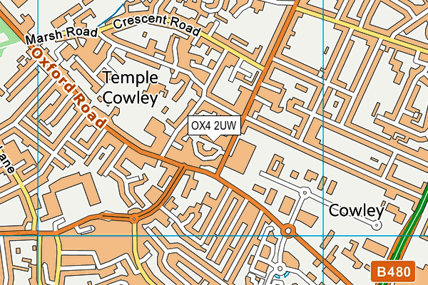 OX4 2UW map - OS VectorMap District (Ordnance Survey)