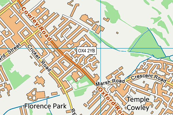 OX4 2YB map - OS VectorMap District (Ordnance Survey)