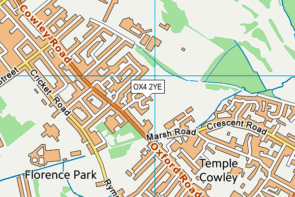 OX4 2YE map - OS VectorMap District (Ordnance Survey)