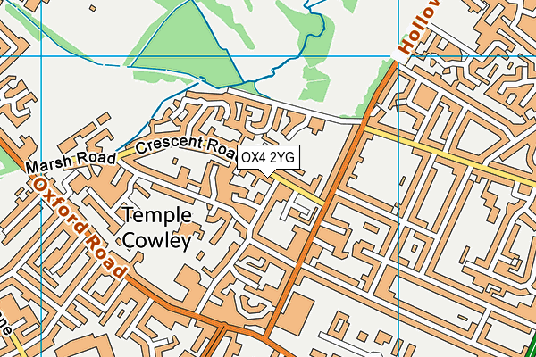 OX4 2YG map - OS VectorMap District (Ordnance Survey)