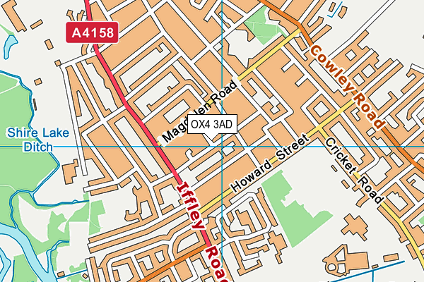 OX4 3AD map - OS VectorMap District (Ordnance Survey)