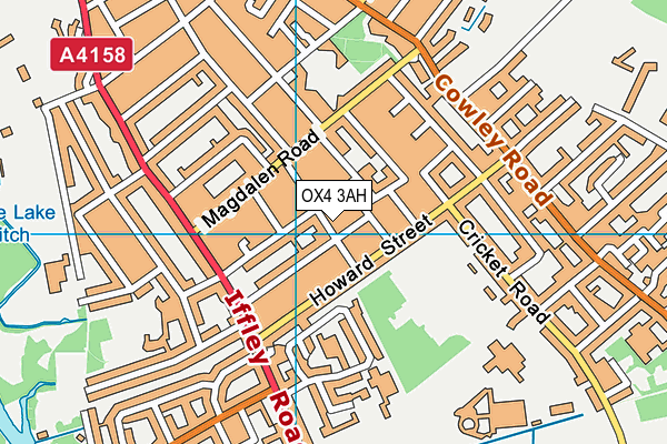 OX4 3AH map - OS VectorMap District (Ordnance Survey)