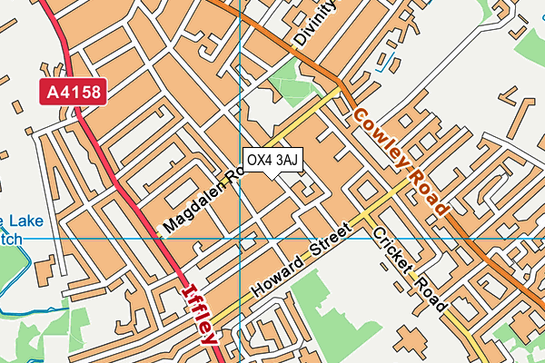 OX4 3AJ map - OS VectorMap District (Ordnance Survey)