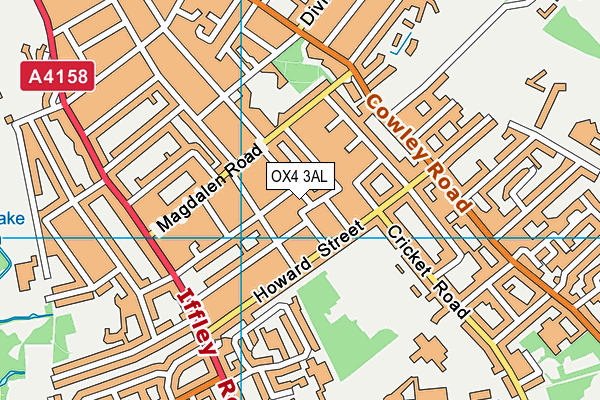 OX4 3AL map - OS VectorMap District (Ordnance Survey)