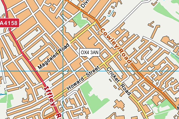 OX4 3AN map - OS VectorMap District (Ordnance Survey)