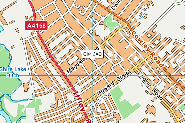 OX4 3AQ map - OS VectorMap District (Ordnance Survey)