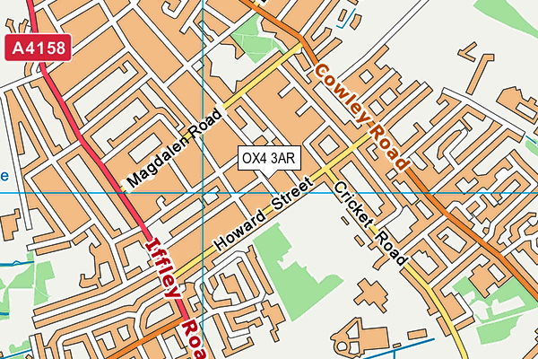 OX4 3AR map - OS VectorMap District (Ordnance Survey)