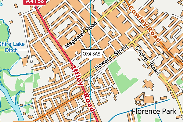 OX4 3AS map - OS VectorMap District (Ordnance Survey)